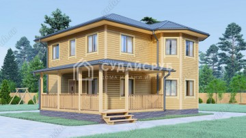 Проект двухэтажного дома из бруса 9х10