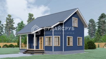 Проект дома из профилированного бруса 7х9 Проект дома из профилированного бруса 7х9