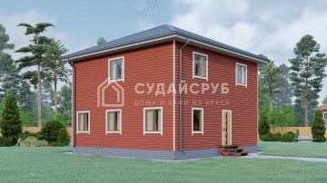 Проект загородного дома из бруса 9х9