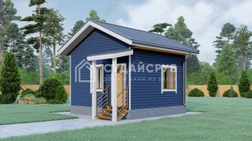 Проект одноэтажного дома из бруса 5х5