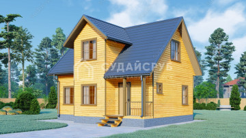 Проект мансардного дома из бруса 6х9 м Проект мансардного дома из бруса 6х9 м