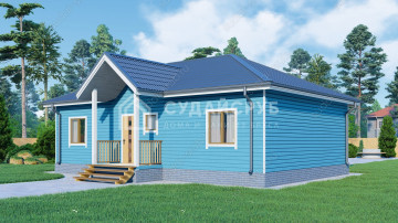 Проект одноэтажного дома из бруса 8х12 м Проект одноэтажного дома из бруса 8х12 м