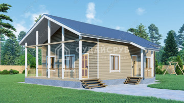 Проект дома из бруса 8х12 м Проект дома из бруса 8х12 м
