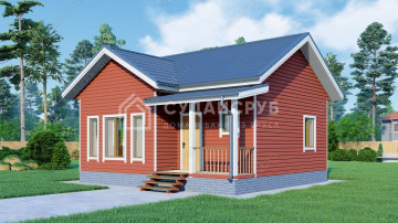 Проект дома из бруса 7х8 м Проект дома из бруса 7х8 м