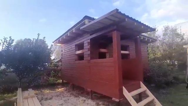 Строительство одноэтажной бани 4х6 м под усадку в Краснопахорском районе МО.